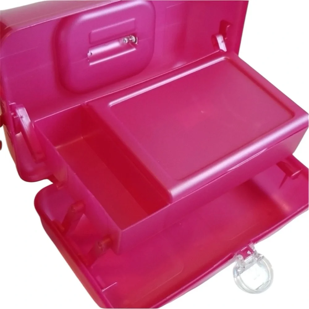 Caboodles On The Go Girl Makeup Case Hot Pink Barbie Retro Y2K Travel Organizer